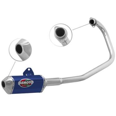 Imagem de Escapamento Escape Gemoto Racing 3 Trioval Twister 2003 / 2008 Cromado