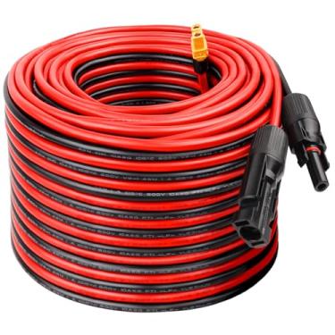 Imagem de MOOKEERF Cabo de extensão solar para XT60 10AWG 30 m, conector solar para XT60, cabo adaptador para painel solar para estação de energia portátil, pacote de bateria de gerador solar