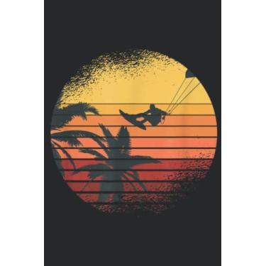 Imagem de Kitesurfing Kitesurfing Vintage Kiteboarding Kitesurfer Funny: Lined Journal Notebook To Do Schedule, Medium 6x9 Inches, 100 Pages, Printed Cover