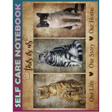 Imagem de Self Care Notebook: Vintage Cats this is us - gift for cat lover My Self-Care, Nutrition, Fitness, Goal Planner for Productivity, Time Management and ... a Happier, Healthier & More Grateful Mindset