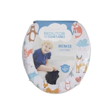 Imagem de Assento Redutor Infantil Para Vaso Sanitário Troninho Almofadado Formato Anatomico Estampas Diversas (Unissex)