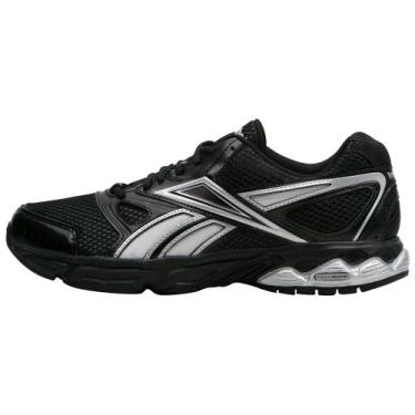 Imagem de Reebok Tênis de corrida masculino instantâneo, Couro/preto/prata, 8