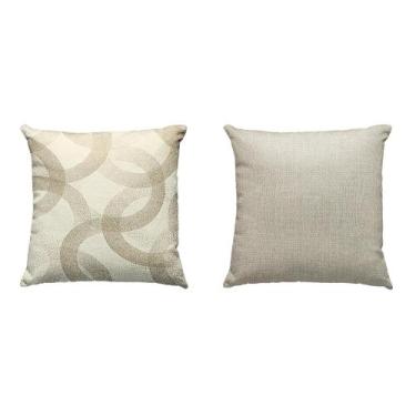 Imagem de Kit 2 Capas de Almofadas Decorativas Grandes para Encosto de Sofá Sala