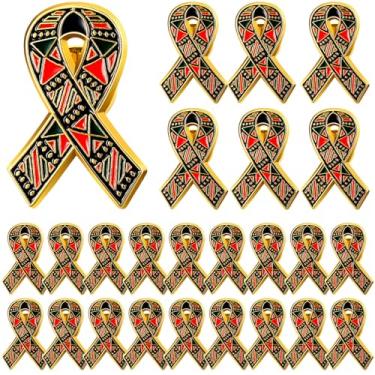 Imagem de Yinkin Alfinetes de lapela de conscientização da herança negra broche de história negra broche afro-americano etiqueta do mês da história preta emblemas para roupas bolsas mochila chapéu decoração