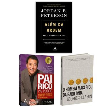 Imagem de Kit 3livros, Pai Rico, Pai Pobre + Além Da Ordem + O Homem Mais Rico d