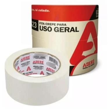 Imagem de Combo 6 Rolos Fita Crepe 48mm Larga Uso Geral 48x50m Adere