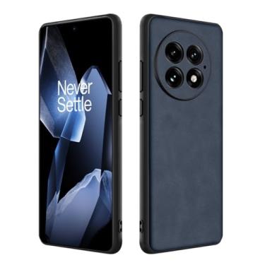Imagem de Duxsmei Capa para Oneplus 13, TPU e camurça PU, capa de luxo ultraleve antivibração antiderrapante para Oneplus 13 5G, para homens e mulheres (azul)