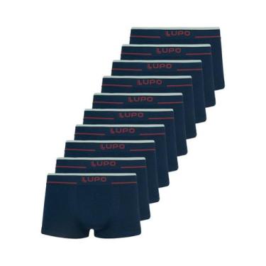 Imagem de Kit com 10 Cuecas Sunga Lupo 526-001, Azul marinho, M