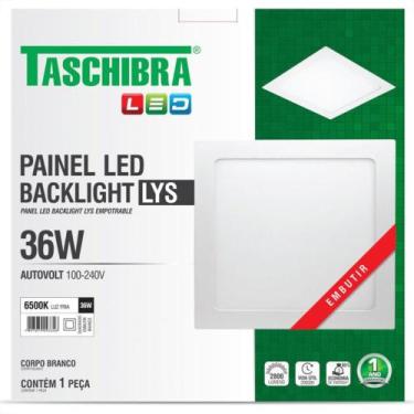 Imagem de Luminaria Led Plafon Taschibra Lys Embutir Quadrado 36W 6500K 40Cm