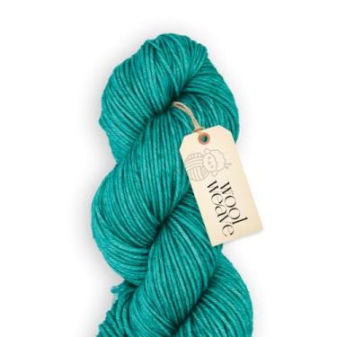 Imagem de Woolweave Fio penteado – 100% fio de lã merino extrafina para tricô e crochê – tingido à mão, ultramacio e quente – novelo de 100 g, 180 metros – lavável na máquina