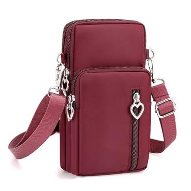 Imagem de Bolsa tiracolo feminina Jlyifan espaçosa para celular LG Stylo 6/OnePlus 8 Pro/Samsung Galaxy A71 / A20S / A51 / Motorola Edge/Moto G/Moto G8 / Xiaomi Remi 9A / Note 9 (roxa)