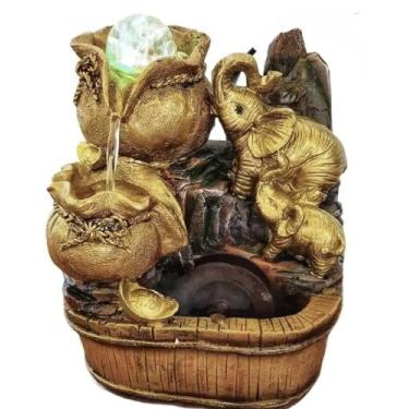 Imagem de Fonte Decorativa de Água Elefante Prosperidade Sorte - Althea Arte Dec