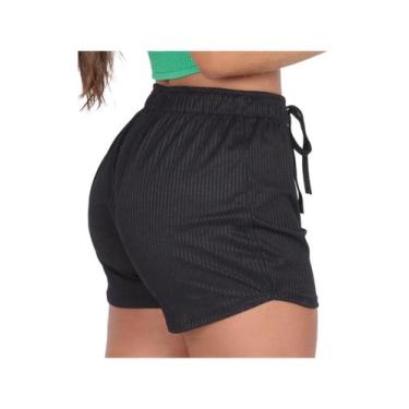 Imagem de Short Canelado Curto Feminino Empina Bumbum Soltinho e Leve - AudaxBR,