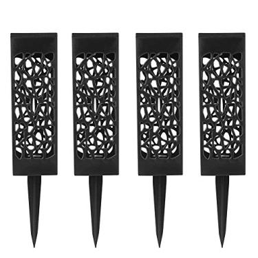 Imagem de Luzes de Jardim Solar Com Padrão de Floco de Neve, Lâmpadas de Pico de LED Ao Ar Livre, Decoração de Caminho para Quintal, Pátio, Entrada de Automóveis, Passarela, Iluminação da