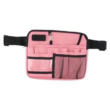 Imagem de Pochete de enfermeira, bolsa de armazenamento de suprimentos médicos, bolsa de cintura portátil para hospital, design multifuncional para enfermeiras, eletricistas, trabalhadores (rosa)