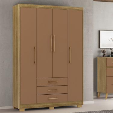 Imagem de Guarda Roupa Roupeiro Solteiro Espanha Nature Camarim Vila Rica