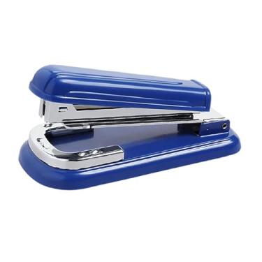 Imagem de KiBcsLic Mandes de escritório de grampeadores pesados, para encadernação de livreto, grampeador de metal de mesa de metal stapler de grama de grama rotativa de, Azul