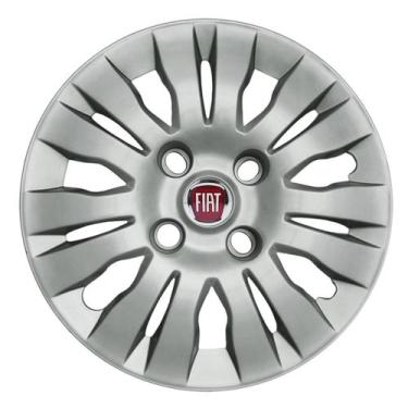 Imagem de Calota Aro 13 097CB-PTA + Emblema Alumínio Fiat V - Garagem Online Gri