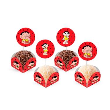 Imagem de Kit 80 Forminhas para doces com Toppers Decorativos Magali– Aniversário Infanti