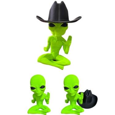 Imagem de Et Alien Sentado Cowboy - FLEX3D, Verde
