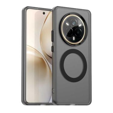 Imagem de Pzwoxukhov Capa compatível com Realme 14 Pro 5G, compatível com Magsafe, capa magnética à prova de choque, compatível com Realme 14 Pro 5G capa preta