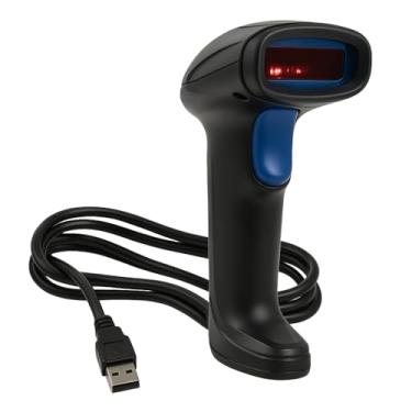 Imagem de Leitor de Código de Barras USB, Com Fio, Exbom, Plug and Play, Para Etiquetas e Boletos, Preto