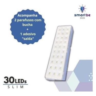 Imagem de Luminária Emergência Slim - 100lm - Bateria 3.7V - Autonomia 3/6h - Se
