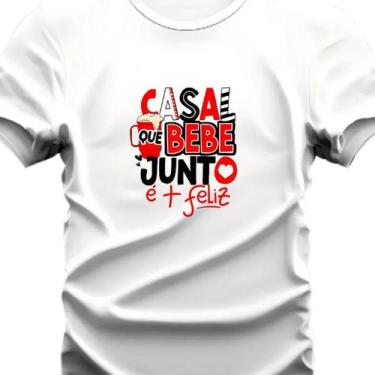Imagem de Camiseta Peronalizada Casal Que BeBe Junto Vive Feliz - Hs, Branco, G