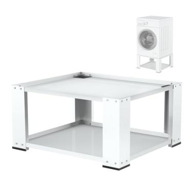 Imagem de YAFF Pedestal de lavanderia para lavadora e secadora - adequado para lavadora e secadora de 71 cm e 71 cm, aço resistente, capacidade de 317,5 kg, elevador universal de máquina de lavar 35,7 polegadas