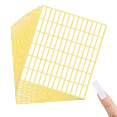 Imagem de 1260 peças de etiquetas brancas adesivas em branco removíveis para freezer para recipientes de escrita de alimentos de preço, caixas de armazenamento, frascos de organização de despensa