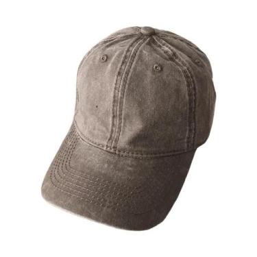 Imagem de Boné de Beisebol Unissex Vintage - Snapback de Algodão Lavado, 55-59cm