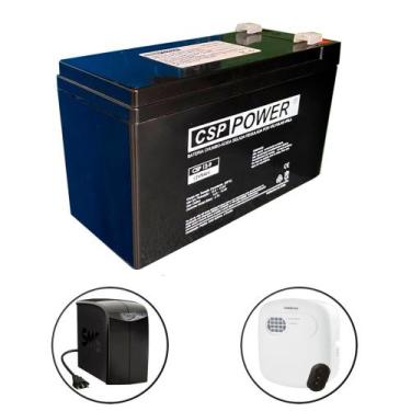 Imagem de Bateria 12v 9ah No Break Alarme Apc Sms Central - Csp Power