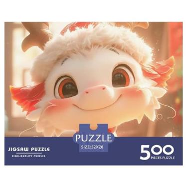 Imagem de Quebra-cabeça bebê dragão fofo 500 peças anime adultos brinquedo divertido jogo intelectual alívio de estresse decoração jogo educativo relaxamento e inteligência 500 peças (52 x 38 cm)