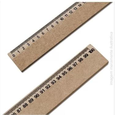 Imagem de Kit c/2 unidades Régua 100 cm Madeira Modelagem Estilista Corte Costura
