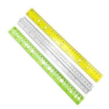 Imagem de KIT COM 3 RÉGUAS 30cm MATERIAL ESCOLAR