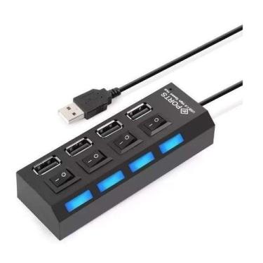 Imagem de Hub Usb 2.0 Alta Velocidade 4 Portas Com Led Indicador - Hi Speed