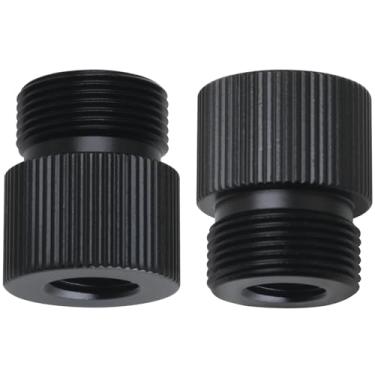 Imagem de LUORNG 2 peças de acessórios de câmera fotográfica parafuso de mão microfone suporte de braço giratório adaptador de suporte de microfone 5/8 macho para 3/8 fêmea para conversão de adaptador de tripé