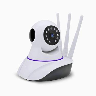 Imagem de Câmera Ip Sem Fio 360° 3 Antenas Hd Wifi Visão Noturna Alarm