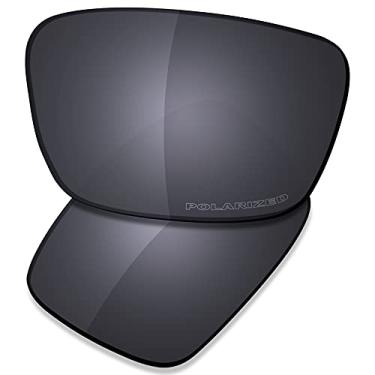Imagem de SAUCER Lentes de reposição premium para óculos de sol Oakley Fuel Cell OO9096 de alta definição - Escudo preto polarizado