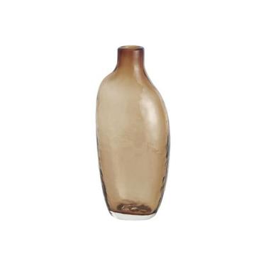 Imagem de Vaso Decorativo Mesa Chão Ornamento Orgânico Vidro Grande Marrom Resis