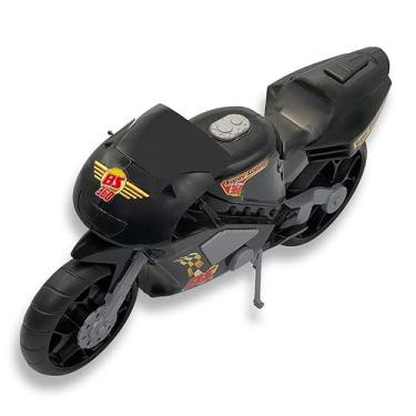 Imagem de Super Moto 360 Esportiva Preta, Brinquedo Colecionável, 39cm x 20cm x 10cm, 300g