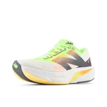 Imagem de New Balance FuelCell Rebel V4 Tênis de corrida masculino, Branco/Limão Branco/Manga Quente, 11.5 Wide