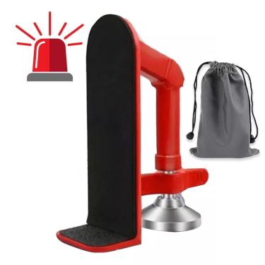 Imagem de Trava De Porta Com Alarme 80 Dcb Segurança Casa Viagem Hotel Pousada Quarto Portatil Fechadura Previne Acidentes