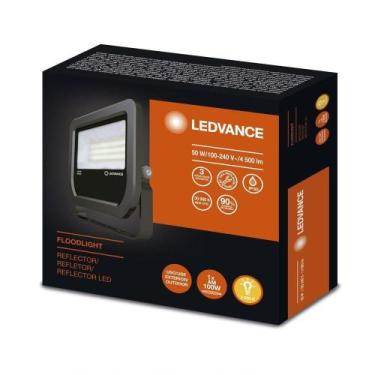 Imagem de Refletor Led 50w Floodlight Leadvance Preto - 3000k - LEDVANCE