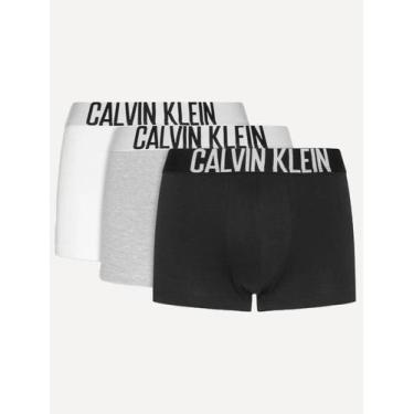 Imagem de Cueca Calvin Klein Trunk Recycled Intense Power Branca Preta Mescla Pa
