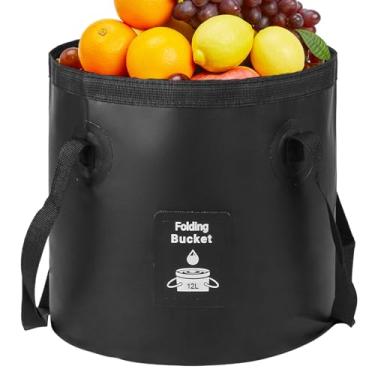 Imagem de Balde Dobrável Para Praia | Recipiente Leve de Água para Lavandaria | Balde Dobrável Leve Para Cozinha Lavandaria Viagem Acampamento E Praia