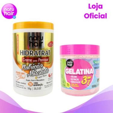 Imagem de Kit Creme para Pentear Nutrição Absoluta Super Óleos + Gelatina 3 em 1