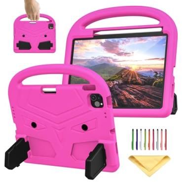 Imagem de UUcovers Capa infantil para iPad Air 11 polegadas M2 (2024) - Air 6ª geração e iPad Pro 11 polegadas M4 2024 (5ª geração) com suporte/porta-lápis/alça leve de EVA macio à prova de choque, rosa pássaro