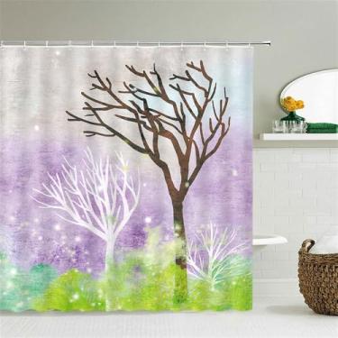 Imagem de Plantas Flores Folhas Cortinas de Chuveiro Cortinas de Banheiro Cortina de Banho com Ganchos Cortina de Chuveiro,9180W,W90xH180cm