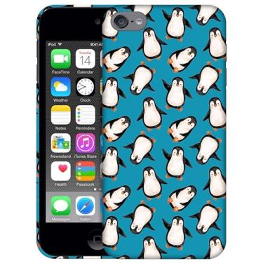 Imagem de SM CASES Capa para iPod Touch 7, capa para iPod Touch 6, capa para iPod Touch 5 - Design padrão de pinguim, capa de plástico rígido para iPod Touch 7/6/5.